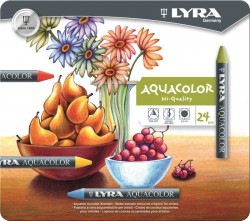 Акварельные грифели профессиональные (мелки) 24 цвета LYRA "AQUACOLOR"
