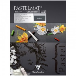 Блокнот для пастели 12 листов Pastelmat, 30х40 см, 360 гр/м2, бархат, антрацит, артикул 96050