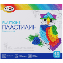 Пластилин в наборе 10 цветов Классическая, артикул 281032