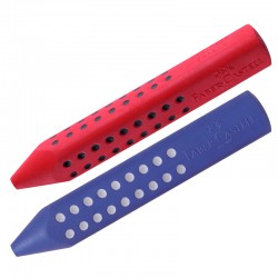 Ластик "Grip 2001", трехгранный, 90х15х15мм, красный/синий