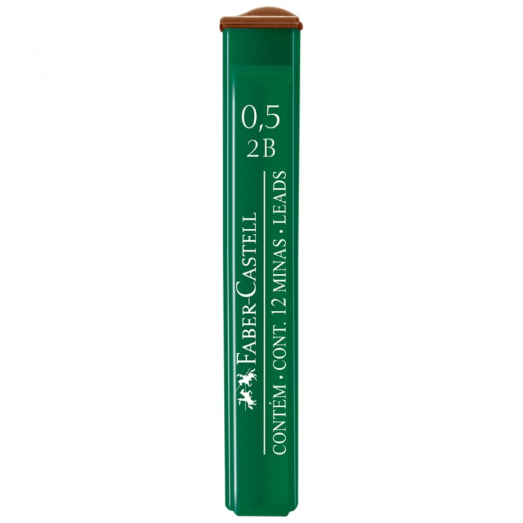 2B Грифели для механических карандашей "Polymer", 12шт., 0,5мм,  артикул 521502