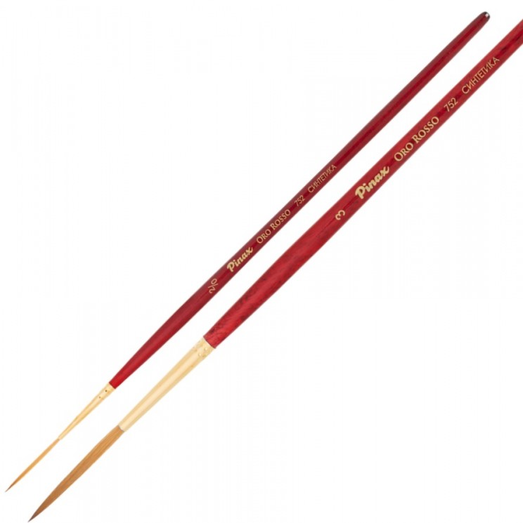 Кисть Синтетика №  3/0 лайнер, серия Oro Rosso, короткая ручка, артикул 7523x0