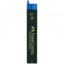 2B Грифели для механических карандашей "Super-Polymer", 12шт., 0,7мм,  артикул 120702