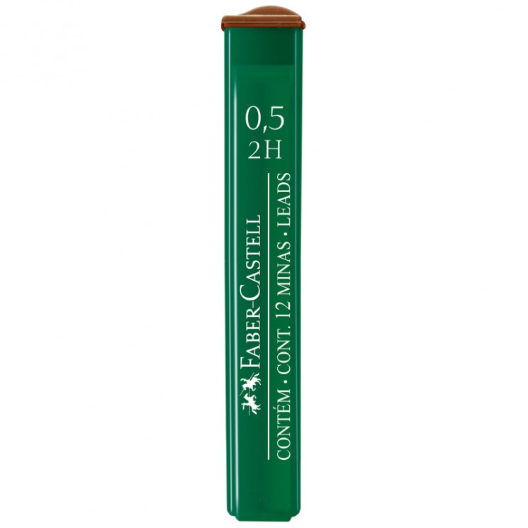 2H Грифели для механических карандашей "Polymer", 12шт., 0,5мм,  артикул 521512