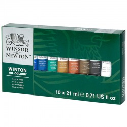 Масло в наборе 10 цветов по 21мл, Winton в картонном пенале, тубы, артикул 1490618