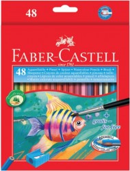 Акварельные карандаши 48 цветов + кисть, Рыбки (Fish Design), артикул 114448
