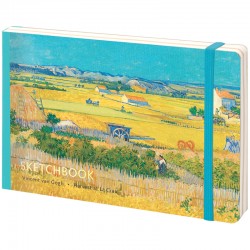 Скетчбук 14,8х21 см (А-5),  80 листов,  100 гр/м2, твердая обложка, Van Gogh, листы слоновая кость, доп.крафт-листы, артикул SB5w_32041