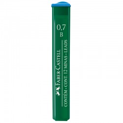 B Грифели для механических карандашей "Polymer", 12шт., 0,7мм,  артикул 521701