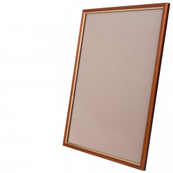 Рамка со стеклом 18х24 см, шир. 14 мм, деревянная, под красное дерево / золотой, БС 302