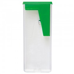Точилка Faber-Castell пластиковая, 1 отверстие, контейнер, зеленая, артикул 582425