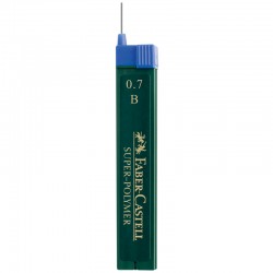 B Грифели для механических карандашей "Super-Polymer", 12шт., 0,7мм,  артикул 120701