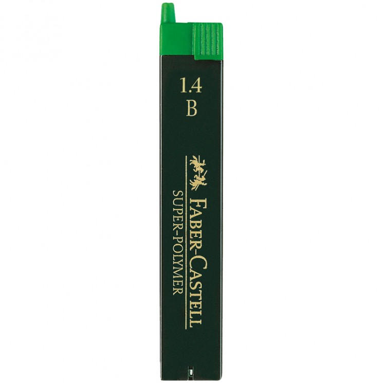 B Грифели для механических карандашей "Super-Polymer", 6шт., 1,4мм,  артикул 121411