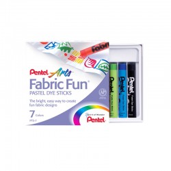 Пастель для ткани Pentel "FabricFun Pastels",  7цветов, картон. упак.