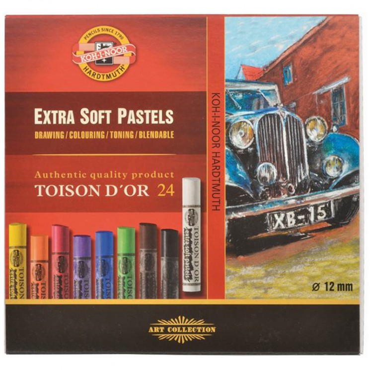 Пастель сухая художественная 24 цвета Toison d'or Extra Soft 8556, артикул 8554024001KZ