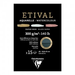 Альбом 15 листов Etival, А5 (148х210 мм), 300 гр/м2, целюлоза, крупное зерно/Torchon, артикул 975317