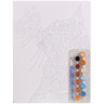 Картина по номерам "Кот и бабочка" A3, с акриловыми красками, картон, европодвес