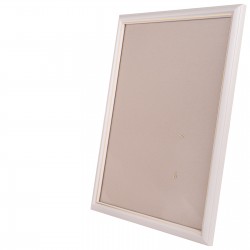 Рамка со стеклом 21х30 см, шир. 23 мм, деревянная, белый / золотой контур, БС 232 МБ + комплект крепежа