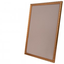 Рамка со стеклом 21х30 см, шир. 16 мм, пластиковая, золотой с орнаментом, БС 963 + комплект крепежа