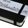 Блокнот/Скетчбук 13х21 см,  80 листов, 140 гр/м2, твердая обложка, Черный, Sketchmarker, артикул 2314003SM