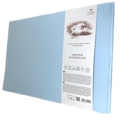Акварельная бумага  35х50 см 100% хлопок, 300 гр./м2, голубая, Лилия Холдинг, упаковка 5 листов