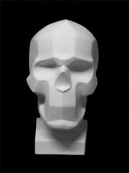 Гипс. Обрубовка черепа по Баммесу, h=27 см, Экорше, артикул 10-118