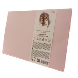 Акварельная бумага  21х30 см 100% хлопок, 300 гр./м2, розовая, Лилия Холдинг, упаковка 5 листов