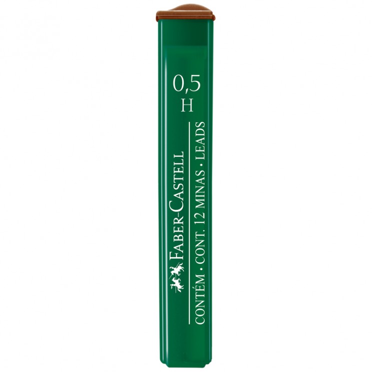 H Грифели для механических карандашей "Polymer", 12шт., 0,5мм,  артикул 521511