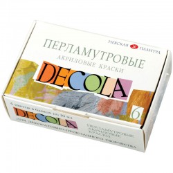 Краски декоративные 6 цветов по 20 мл Decola, артикул 6541179