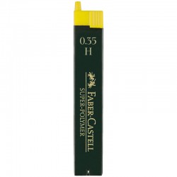 H Грифели для механических карандашей "Super-Polymer", 12шт., 0,35мм,  артикул 120311