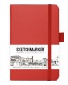 Блокнот/Скетчбук 09х14 см,  80 листов, 140 гр/м2, твердая обложка, Красный, Sketchmarker, артикул 2314201SM