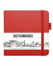 Блокнот/Скетчбук 12х12 см,  80 листов, 140 гр/м2, твердая обложка, Красный, Sketchmarker, артикул 2314202SM