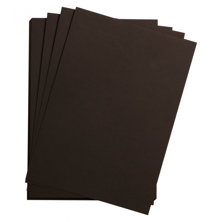Акварельная бумага черная в листах 50х65 см, Etival Торшон/Torchon/крупное зерно , 300 гр/м2, Clairefontaine, артикул 975328
