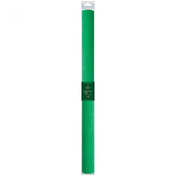 Бумага крепированная 50х250см, 32г/м2, зеленая, в рулоне