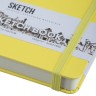 Блокнот/Скетчбук 12х12 см,  80 листов, 140 гр/м2, твердая обложка, Лимонный, Sketchmarker, артикул 2314302SM