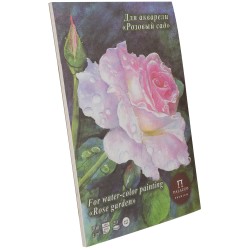 Планшет 20 листов Palazzo Розовый сад, А5 (148х210 мм), 200 гр/м2, лён палевый, артикул ПЛ-7942