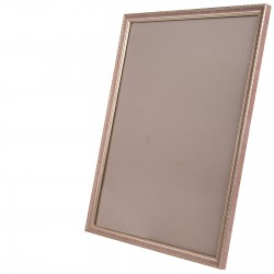 Рамка со стеклом 30х40 см, шир. 17 мм, пластиковая, золото розовое с орнаментом, БС 965В + комплект крепежа