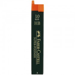 HB Грифели для механических карандашей "Super-Polymer", 12шт., 1,0мм,  артикул 120900