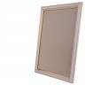 Рамка со стеклом 30х40 см, шир. 29 мм, пластиковая, белый / золотой орнамент, БС 967 + комплект крепежа