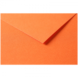 Бумага цветная №172 светло-оранжевый, размер 50х65 см, Tulipe, 160 гр/м2, Clairefontaine, артикул 960172