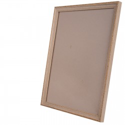 Рамка со стеклом 30х40 см, шир. 21 мм, пластиковая, белый / золотой орнамент / кракелюр, БС 968 + комплект крепежа