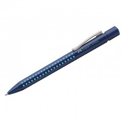 Ручка шариковая автоматическая Faber-Castell "Grip 2010" синяя, 1,0мм, трехгран., синий корпус
