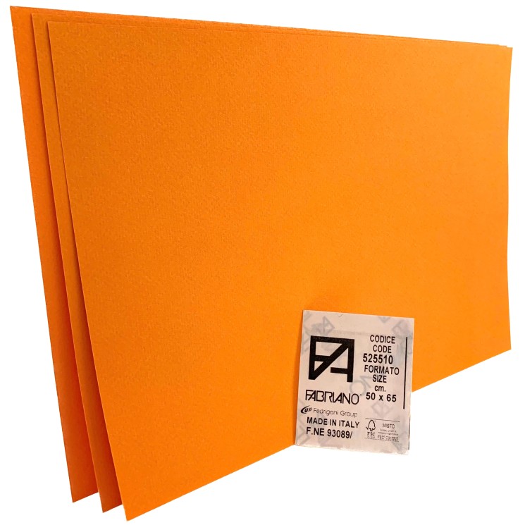 Бумага для пастели № 21 Оранжевый, 3 листа 50х65 см.Tiziano, артикул FAB-52551021-3