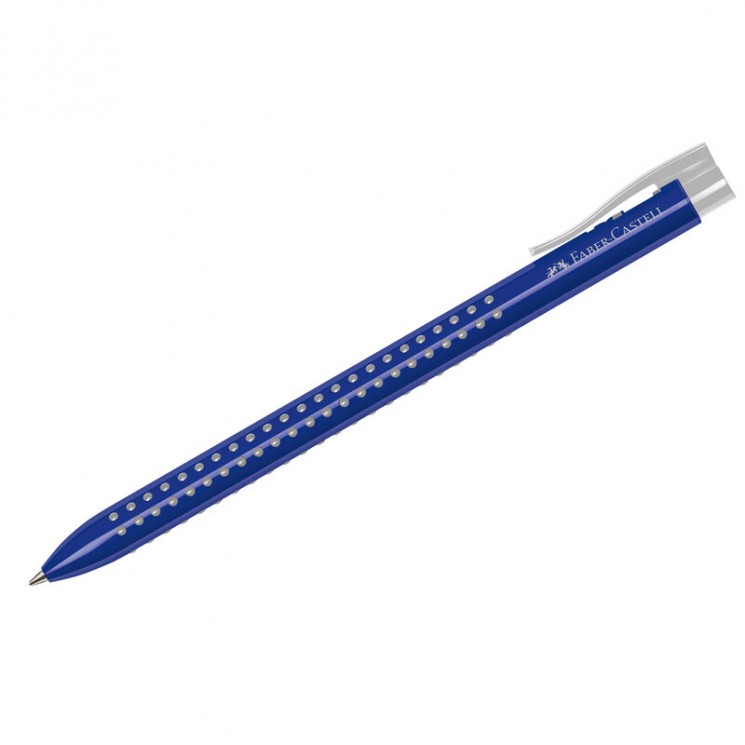 Ручка шариковая автоматическая Faber-Castell "Grip 2022" синяя, 1,0мм, трехгран., синий корпус