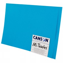 Бумага для пастели №595 синий бирюзовый, Mi-Teintes, 3 листа 50х65 см, артикул 31032S116