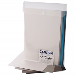 Бумага для пастели Ассорти-серые цвета, 10 листов в папке А-4,Mi-Teintes