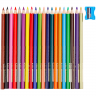 Карандаши цветные трехгранные c точилкой JUMBO 20 цветов в картонном пенале, артикул 116520