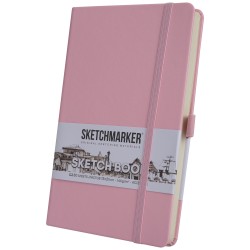 Блокнот/Скетчбук 13х21 см,  80 листов, 140 гр/м2, твердая обложка, Розовый, Sketchmarker, артикул 2315003SM