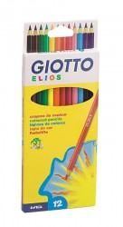 Карандаши цветные 12 цветов GIOTTO, тонкий грифель 2,8мм, артикул 275000