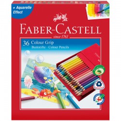 Карандаши цветные трехгранные GRIP 36 цветов в студийной (кожзам) коробке, артикул 112436