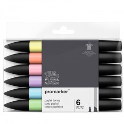 Маркеры на спиртовой основе набор 6 цветов Promarker, Пастельные оттенки, артикул 290113